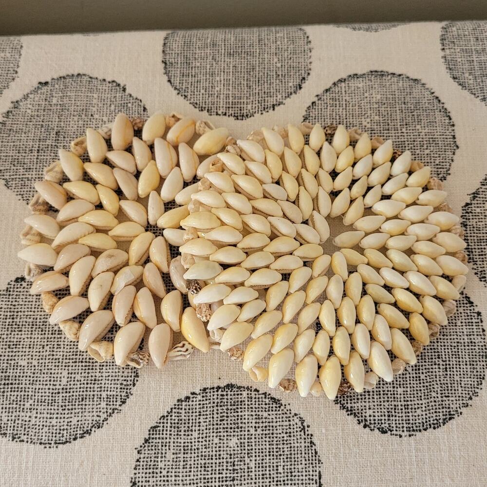 Handmade Seashell Coasters Set of 2- 4" Round
